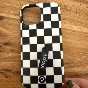 Loopy Case Black and White Checkered Phone Case